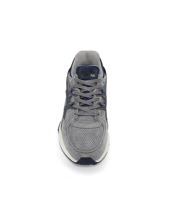 Tenis Bunker Gris Azul Blanco Hombre McCawleys - Vista lateral