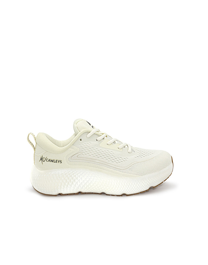 Tenis Angel Beige Blanco Mujer McCawleys - Vista lateral