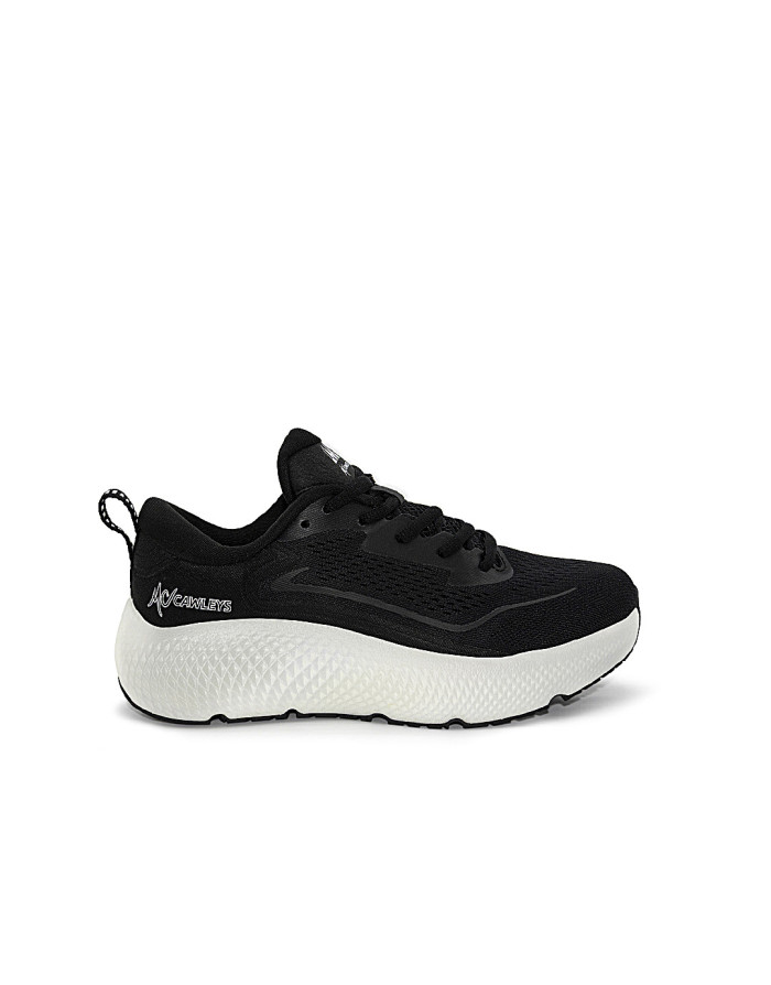 Tenis Angel Negro Blanco Mujer McCawleys - Vista lateral